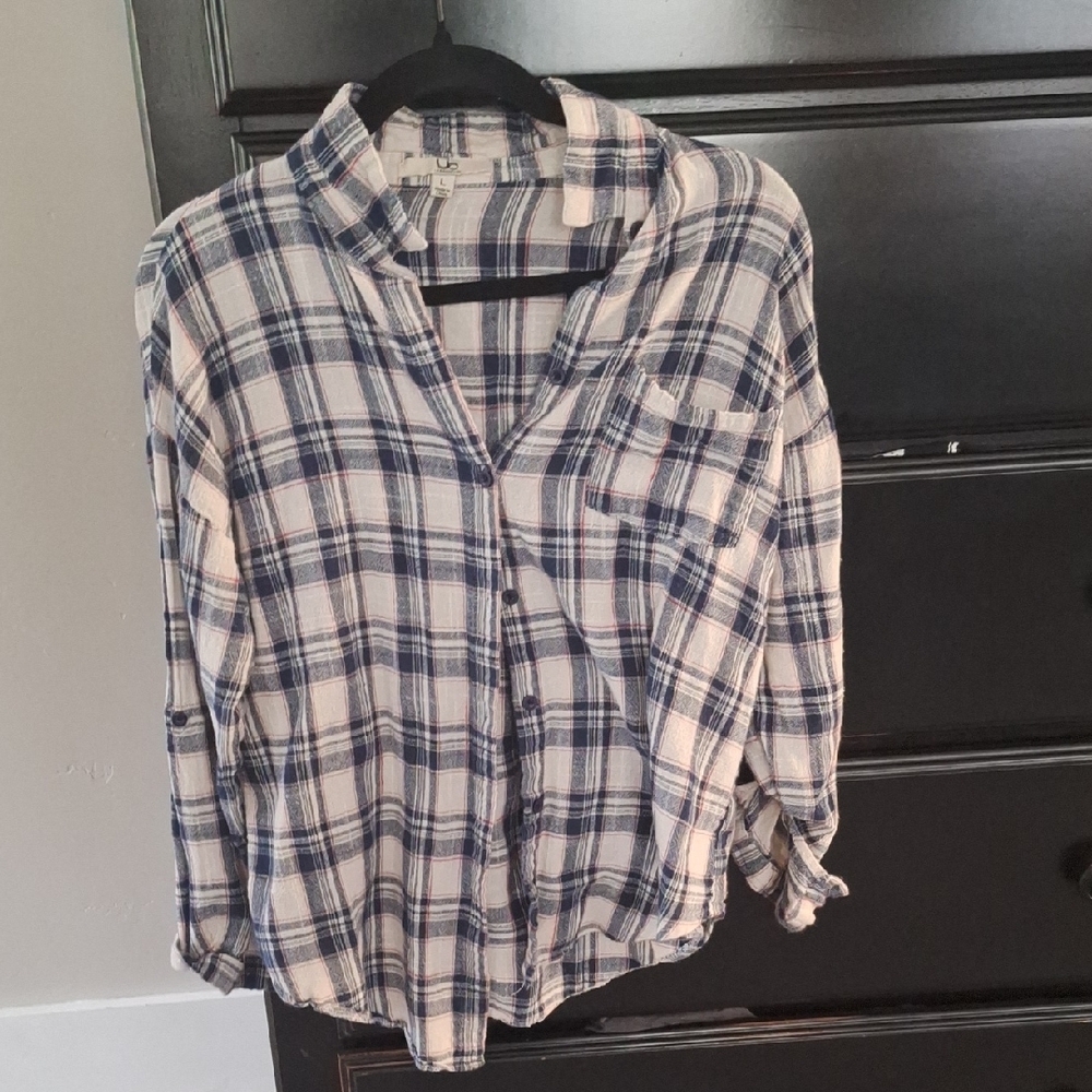 Plaid Button-Up Shirt